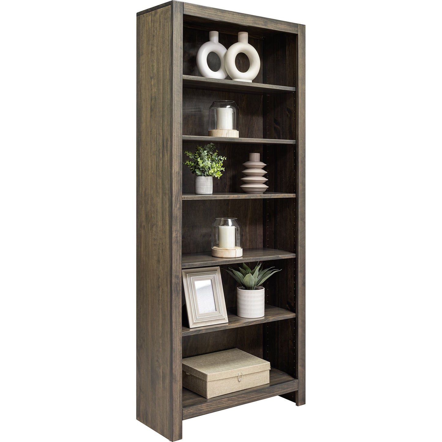 Stella 72H Bookcase - Charcoal
