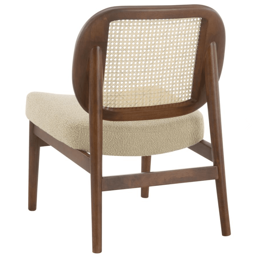 Rayo Rattan Cane Back Accent Chair with Padded Seat